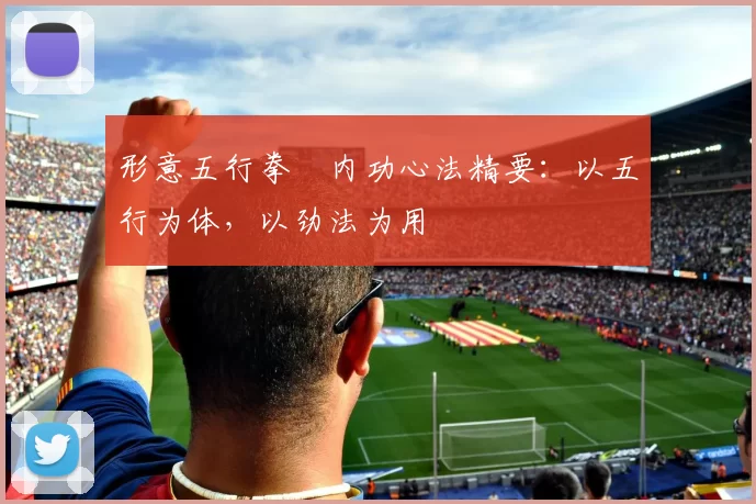 形意五行拳・内功心法精要：以五行为体，以劲法为用