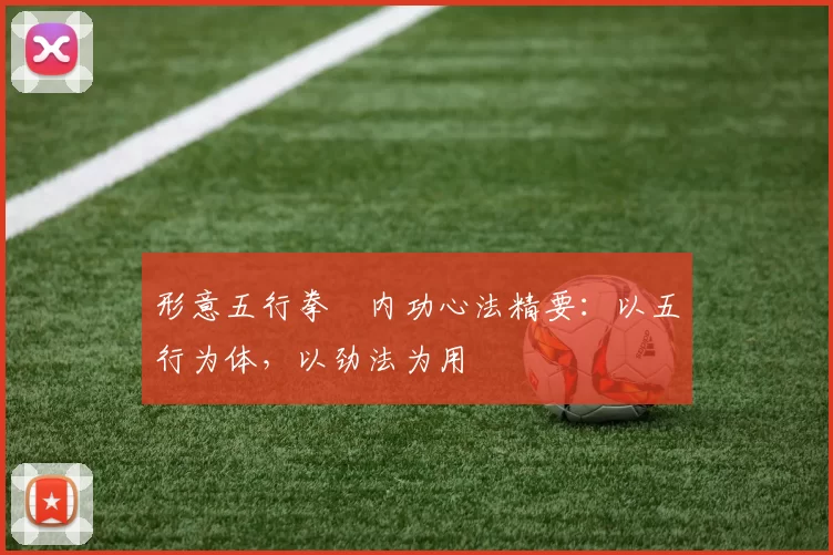 形意五行拳・内功心法精要:以五行为体,以劲法为用