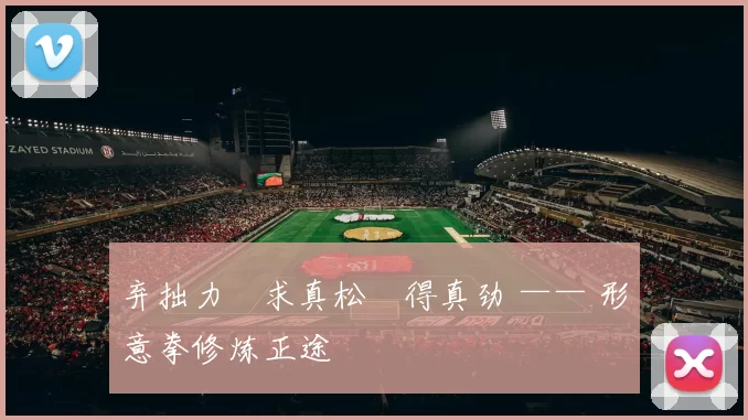 弃拙力・求真松・得真劲 —— 形意拳修炼正途