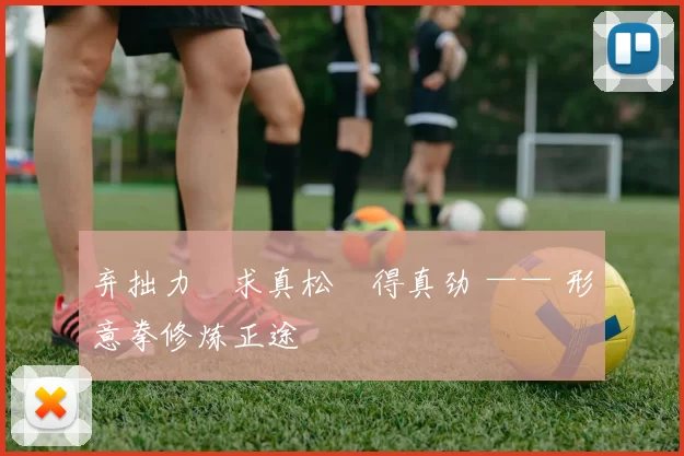 弃拙力・求真松・得真劲 —— 形意拳修炼正途