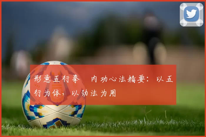 形意五行拳・内功心法精要：以五行为体，以劲法为用