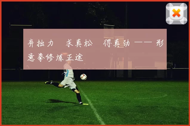 弃拙力・求真松・得真劲 —— 形意拳修炼正途