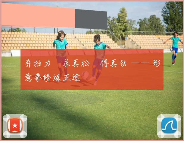 弃拙力・求真松・得真劲 —— 形意拳修炼正途