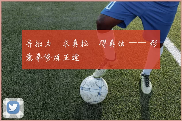 弃拙力・求真松・得真劲 —— 形意拳修炼正途