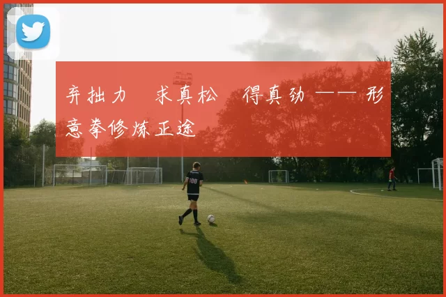 弃拙力・求真松・得真劲 —— 形意拳修炼正途