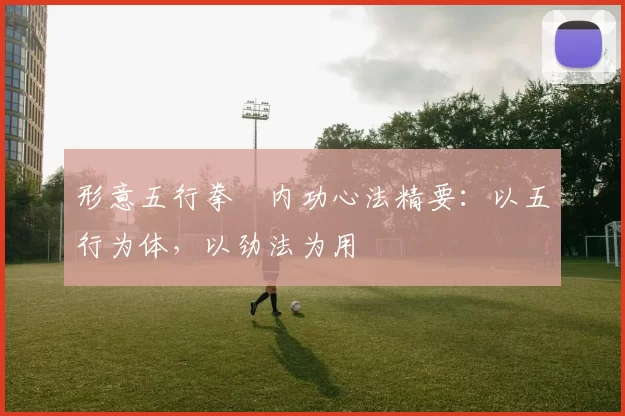 形意五行拳・内功心法精要:以五行为体,以劲法为用