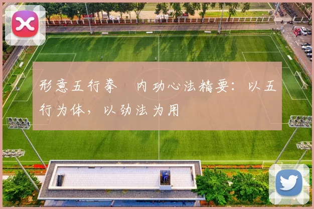 形意五行拳・内功心法精要：以五行为体，以劲法为用