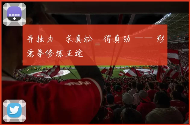 弃拙力・求真松・得真劲 —— 形意拳修炼正途