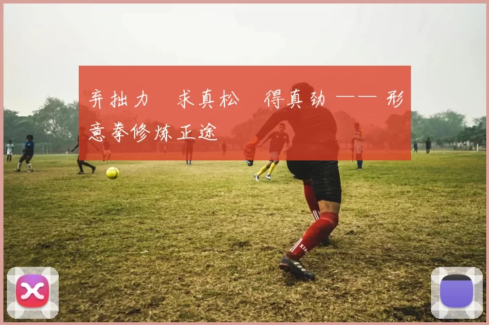 弃拙力・求真松・得真劲 —— 形意拳修炼正途