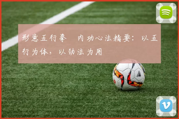 形意五行拳・内功心法精要:以五行为体,以劲法为用
