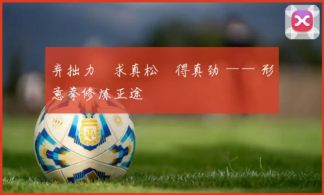 弃拙力・求真松・得真劲 —— 形意拳修炼正途