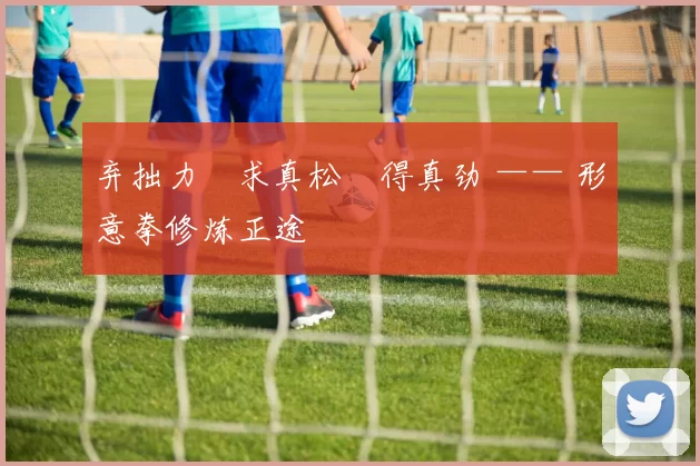 弃拙力・求真松・得真劲 —— 形意拳修炼正途