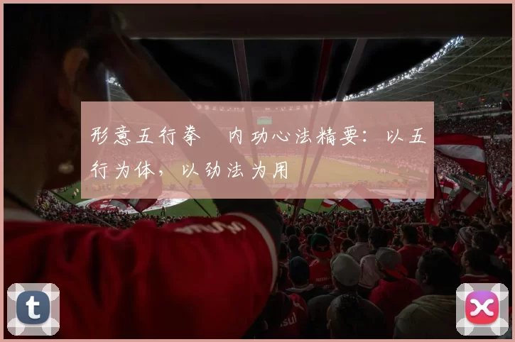 形意五行拳・内功心法精要：以五行为体，以劲法为用