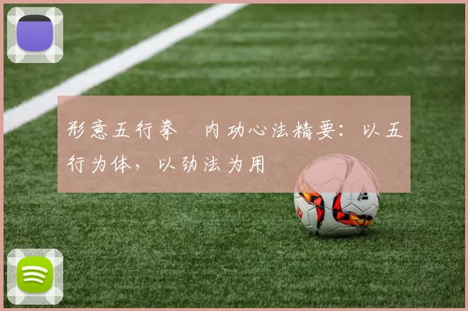 形意五行拳・内功心法精要：以五行为体，以劲法为用