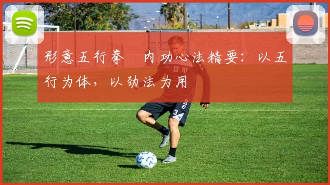 形意五行拳・内功心法精要:以五行为体,以劲法为用