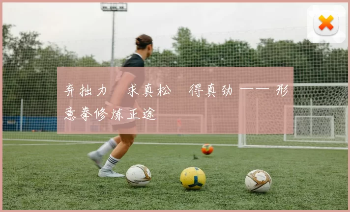 弃拙力・求真松・得真劲 —— 形意拳修炼正途