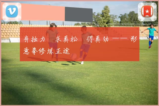 弃拙力・求真松・得真劲 —— 形意拳修炼正途