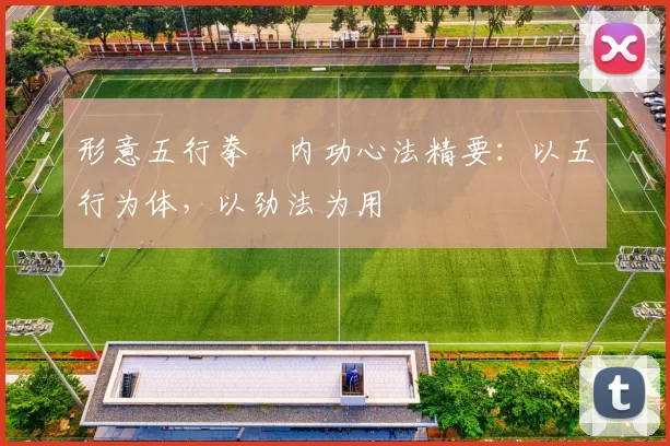 形意五行拳・内功心法精要：以五行为体，以劲法为用