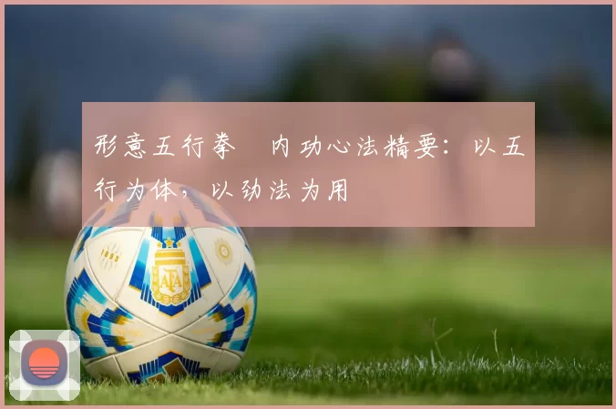 形意五行拳・内功心法精要：以五行为体，以劲法为用