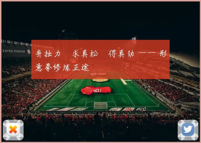 弃拙力・求真松・得真劲 —— 形意拳修炼正途