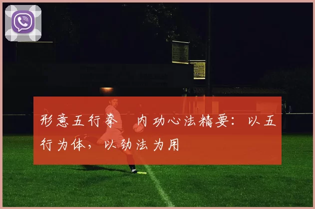 形意五行拳・内功心法精要:以五行为体,以劲法为用