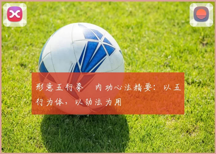 形意五行拳・内功心法精要:以五行为体,以劲法为用