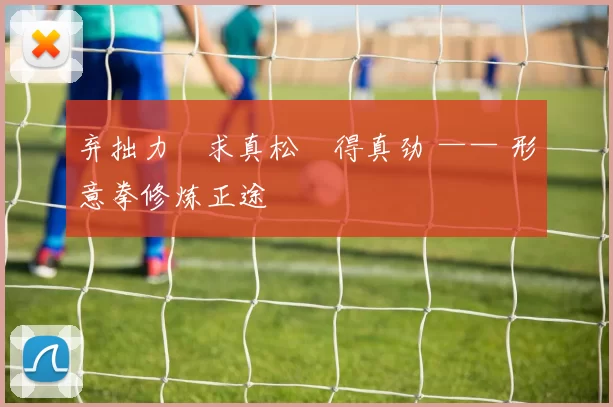 弃拙力・求真松・得真劲 —— 形意拳修炼正途