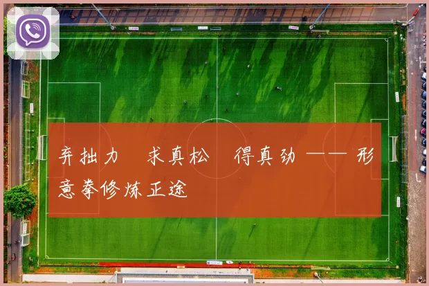 弃拙力・求真松・得真劲 —— 形意拳修炼正途