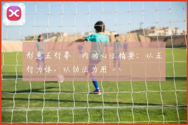 形意五行拳・内功心法精要：以五行为体，以劲法为用