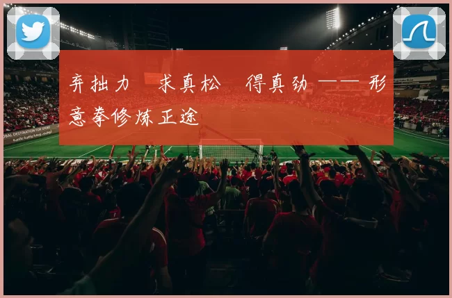 弃拙力・求真松・得真劲 —— 形意拳修炼正途