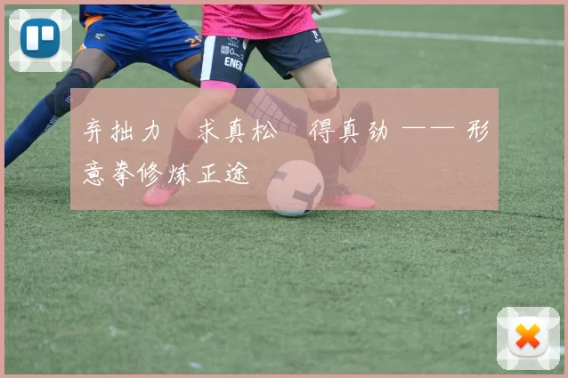 弃拙力・求真松・得真劲 —— 形意拳修炼正途