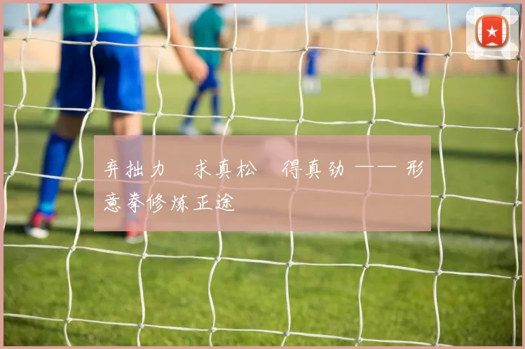 弃拙力・求真松・得真劲 —— 形意拳修炼正途