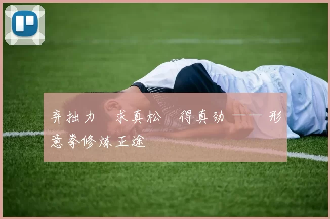 弃拙力・求真松・得真劲 —— 形意拳修炼正途