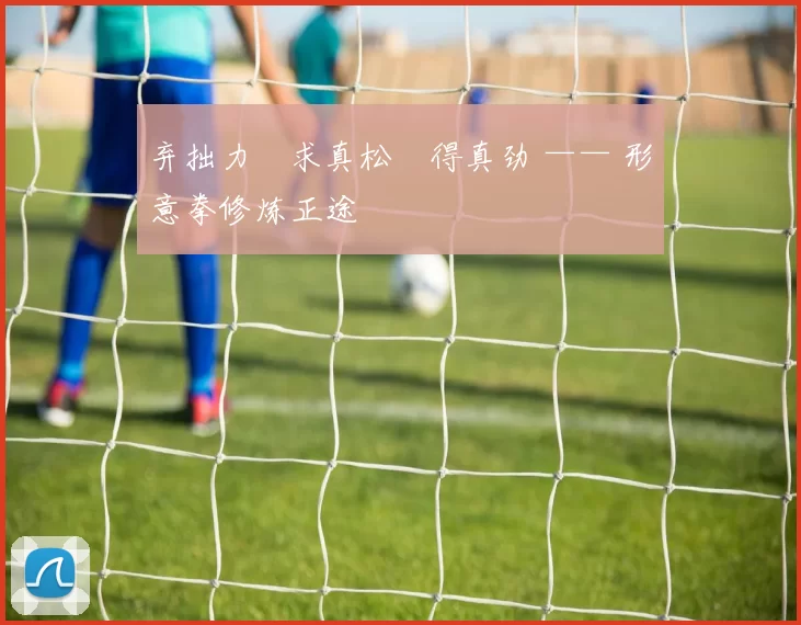 弃拙力・求真松・得真劲 —— 形意拳修炼正途
