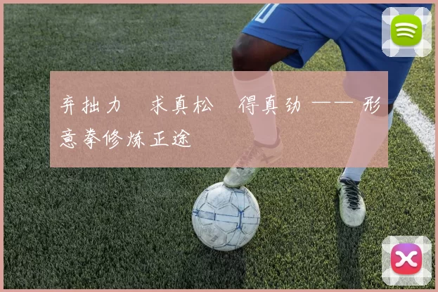 弃拙力・求真松・得真劲 —— 形意拳修炼正途