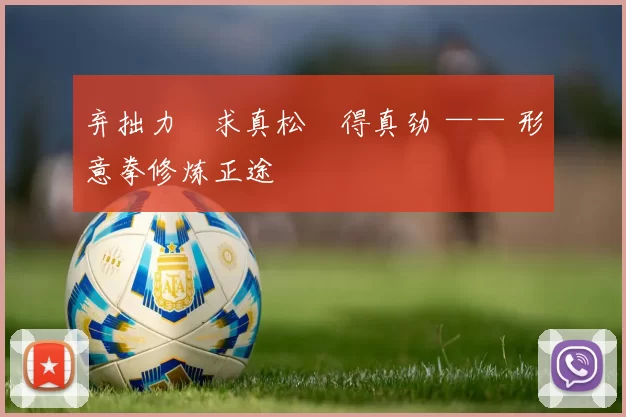 弃拙力・求真松・得真劲 —— 形意拳修炼正途