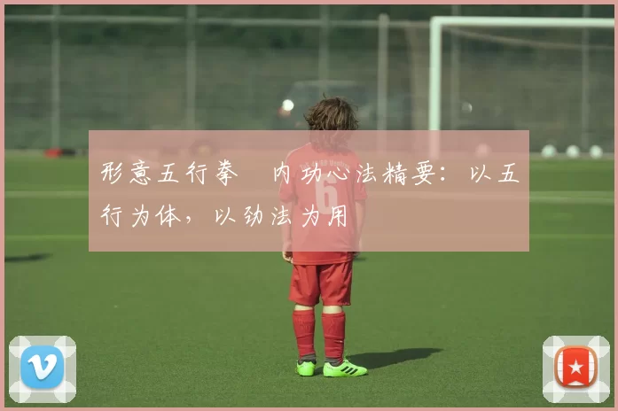 形意五行拳・内功心法精要:以五行为体,以劲法为用