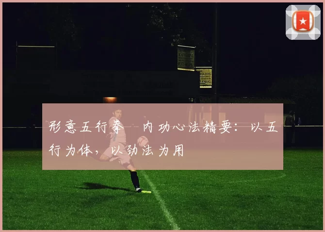 形意五行拳・内功心法精要：以五行为体，以劲法为用