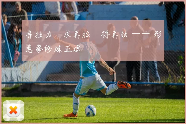 弃拙力・求真松・得真劲 —— 形意拳修炼正途