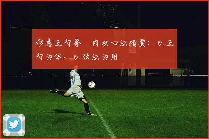 形意五行拳・内功心法精要:以五行为体,以劲法为用