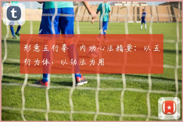 形意五行拳・内功心法精要:以五行为体,以劲法为用