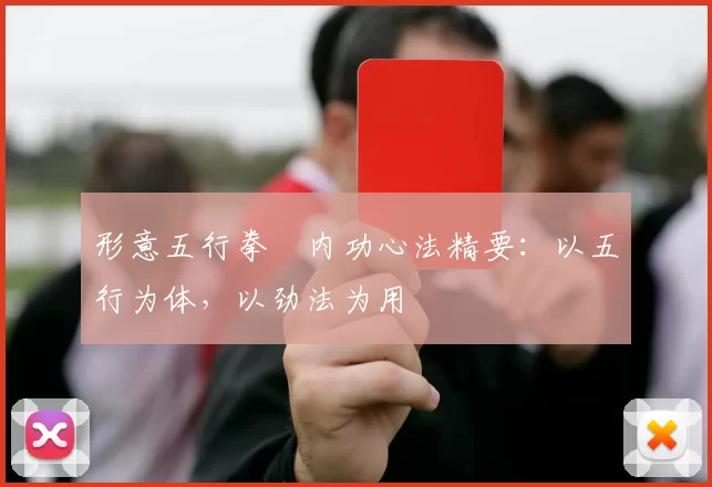 形意五行拳・内功心法精要：以五行为体，以劲法为用