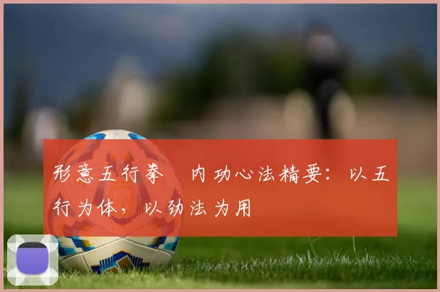 形意五行拳・内功心法精要：以五行为体，以劲法为用