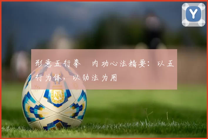 形意五行拳・内功心法精要:以五行为体,以劲法为用