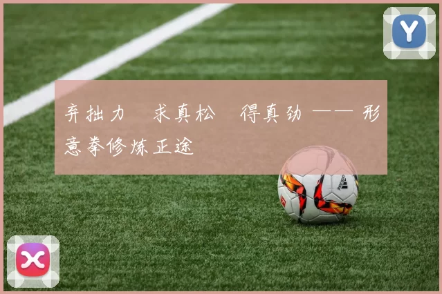 弃拙力・求真松・得真劲 —— 形意拳修炼正途