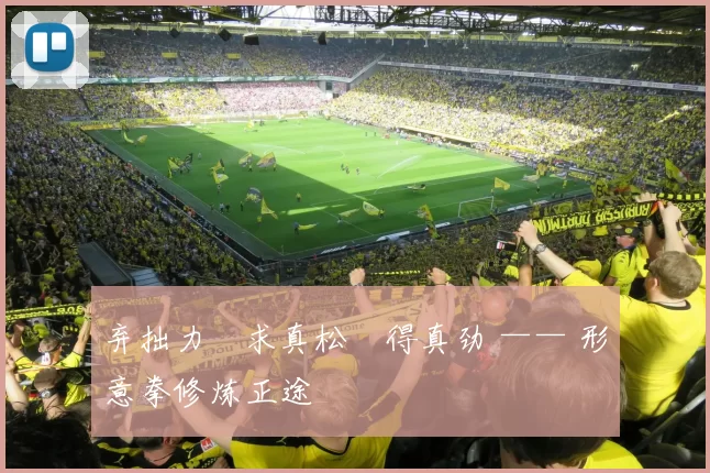 弃拙力・求真松・得真劲 —— 形意拳修炼正途