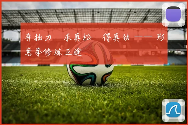 弃拙力・求真松・得真劲 —— 形意拳修炼正途