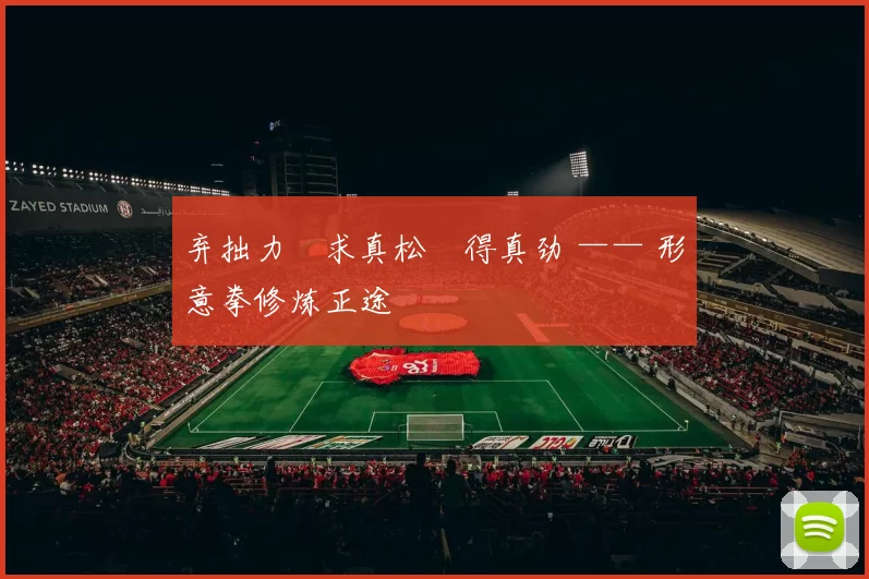 弃拙力・求真松・得真劲 —— 形意拳修炼正途