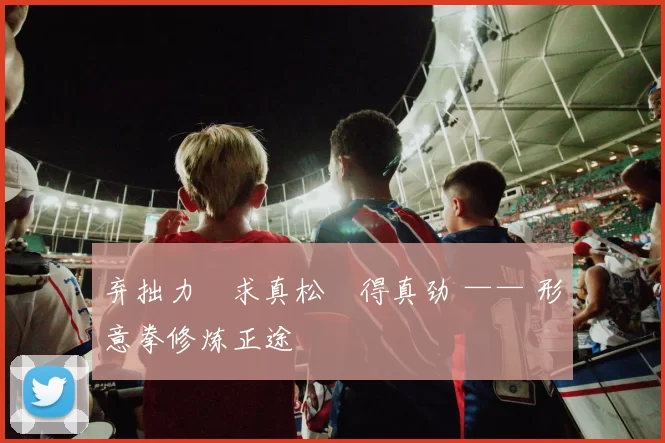 弃拙力・求真松・得真劲 —— 形意拳修炼正途