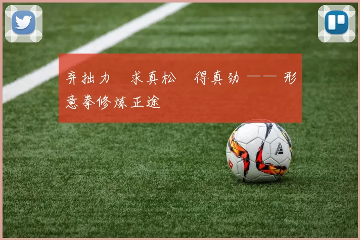 弃拙力・求真松・得真劲 —— 形意拳修炼正途